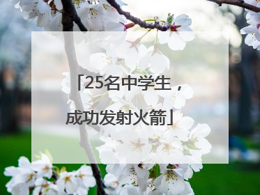 25名中学生，成功发射火箭