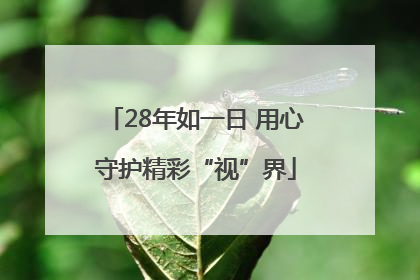 28年如一日 用心守护精彩“视”界