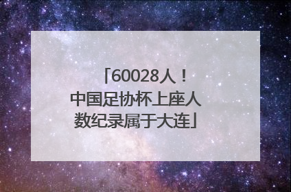 60028人！中国足协杯上座人数纪录属于大连