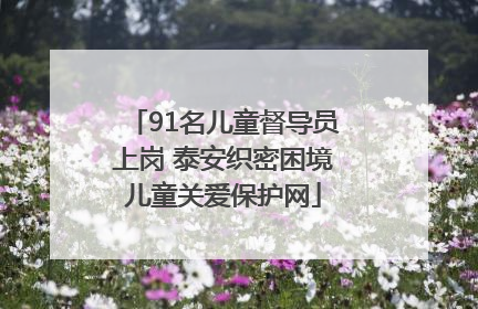91名儿童督导员上岗 泰安织密困境儿童关爱保护网